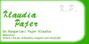 klaudia pajer business card